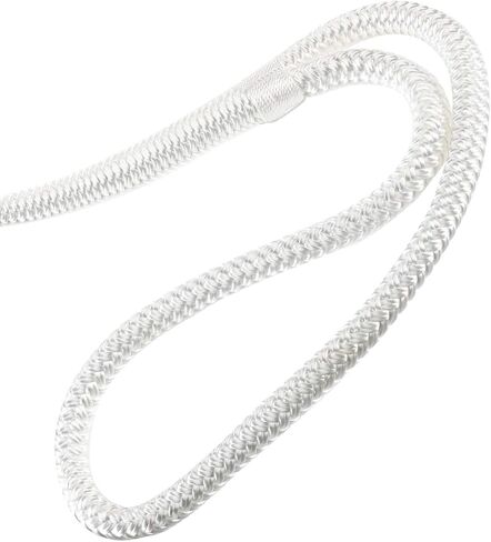 Amarine Made 1/2 بوصة 25 قدم خط إرساء مزدوج من النايلون، حبل رسو مزدوج مضفر (عبوة من قطعتين، أبيض) in Saudi Arabia