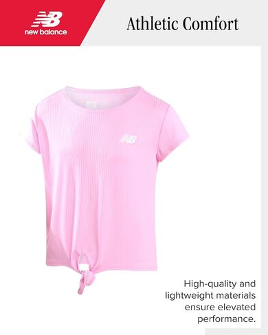New Balance Girls' Skirt Set - 2 Piece Performance Short Sleeve T-Shirt and Skort (Size: 7-16) in Saudi Arabia