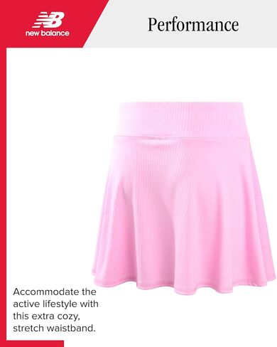 New Balance Girls' Skirt Set - 2 Piece Performance Short Sleeve T-Shirt and Skort (Size: 7-16) in Saudi Arabia