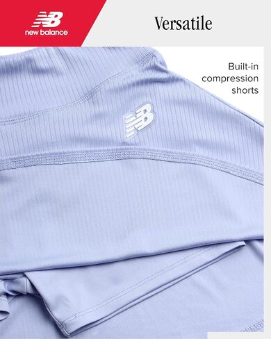 New Balance Girls' Skirt Set - 2 Piece Performance Short Sleeve T-Shirt and Skort (Size: 7-16) in Saudi Arabia