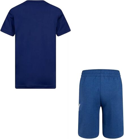 طقم تي شيرت وشورت جرافيك Dri-FIT للأولاد من Nike مكون من قطعتين (للأطفال الصغار) Game Royal Heather 7 Little Kid in Saudi Arabia