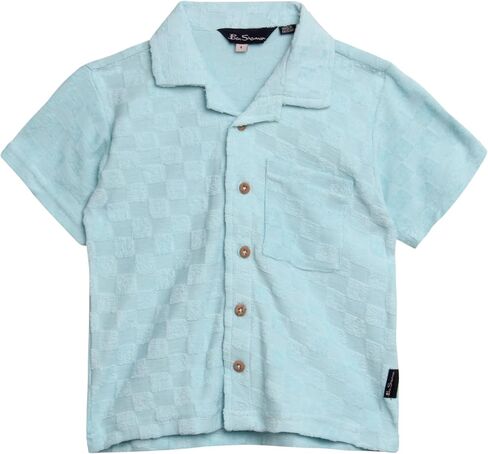 Ben Sherman Boys' Shorts Set - 2 Piece Terry Towel Button Down T-Shirt and Shorts - Summer Cabana Set for Boys (2T-7) in Saudi Arabia