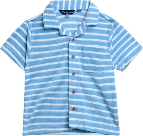 Ben Sherman Boys' Shorts Set - 2 Piece Terry Towel Button Down T-Shirt and Shorts - Summer Cabana Set for Boys (2T-7) in Saudi Arabia