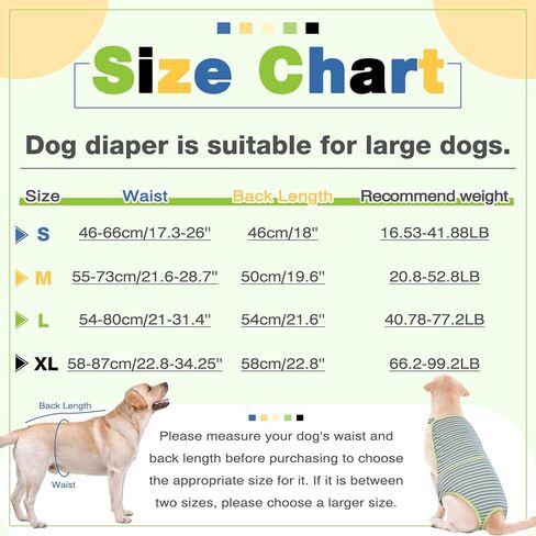 Dog Diapers Female, Washable Onesie Sanitary Pantie with Adjustable Suspender, Dog Period Panties Doggie Diapers, Pet Underwear Female Dog Diapers for Heat Dog Jumpsuit for Large Dogs in Saudi Arabia