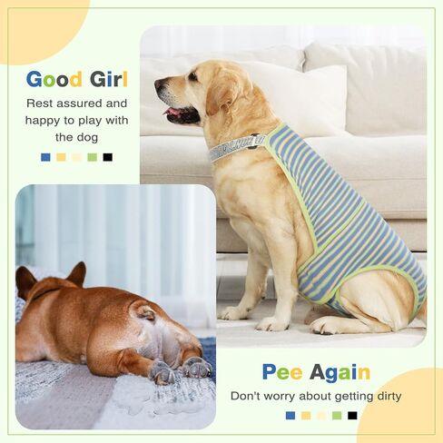 Dog Diapers Female, Washable Onesie Sanitary Pantie with Adjustable Suspender, Dog Period Panties Doggie Diapers, Pet Underwear Female Dog Diapers for Heat Dog Jumpsuit for Large Dogs in Saudi Arabia