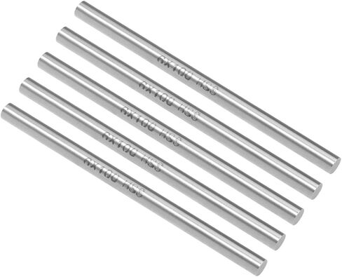 uxcell Round Steel Rod, 2mm HSS Lathe Bar Stock Tool 200mm Long, for Shaft Gear Drill Lathes Boring Machine Turning Miniature Axle, Cylindrical Pin DIY Craft Tool, 5pcs in Saudi Arabia
