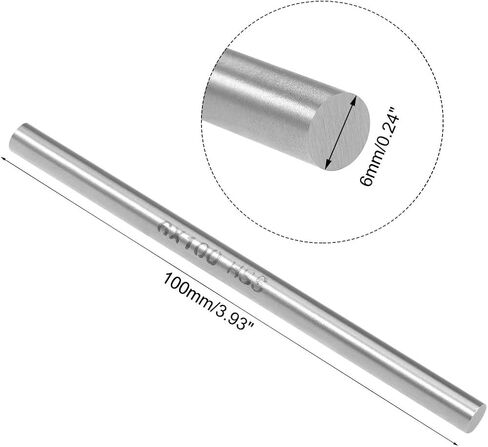 uxcell Round Steel Rod, 2mm HSS Lathe Bar Stock Tool 200mm Long, for Shaft Gear Drill Lathes Boring Machine Turning Miniature Axle, Cylindrical Pin DIY Craft Tool, 5pcs in Saudi Arabia