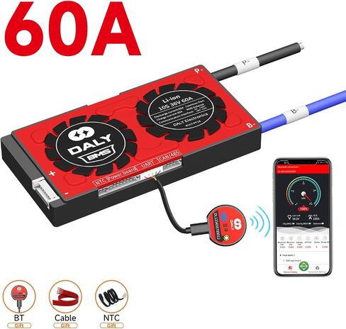 DALY BMS 10S 36V 20A Li-ion Battery Protection Module PCB Protection Board with Balance Leads Wires BMS for 18650 Battery Pack 36V(Standard BMS,20A) in Saudi Arabia