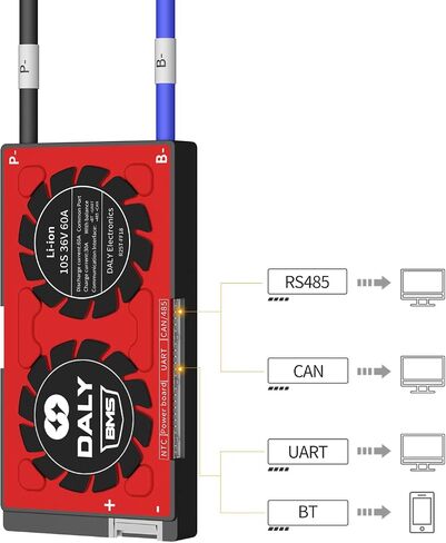 DALY BMS 10S 36V 20A Li-ion Battery Protection Module PCB Protection Board with Balance Leads Wires BMS for 18650 Battery Pack 36V(Standard BMS,20A) in Saudi Arabia