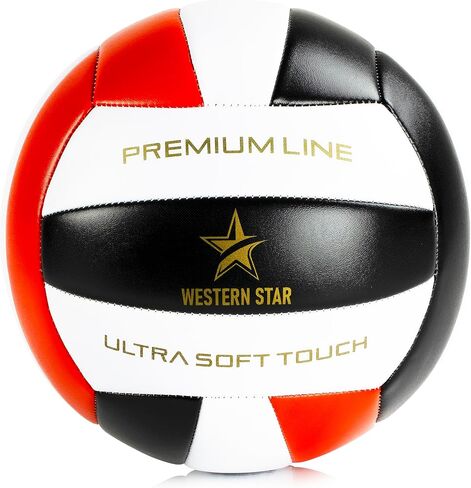 كرة طائرة خارجية من Western Star - الحجم الرسمي - كرة طائرة ناعمة الملمس - كرة طائرة شاطئية - تصميم ممتاز ومتين - كرة طائرة خارجية in Saudi Arabia