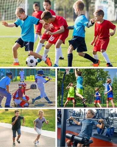 Roadbox Boys Youth Compression Shirt - Short Sleeve Undershirt for Kids Quick Dry Athletic Baseball T-Shirt Base Layer in Saudi Arabia