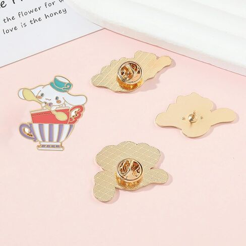7 Pcs Anime Kitty Pins Anime Enamel Pin for Clothing Jackets Hats Backpack Melody Kawaii Cartoon Decoration Birthday Gift in Saudi Arabia