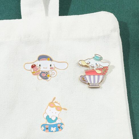 7 Pcs Anime Kitty Pins Anime Enamel Pin for Clothing Jackets Hats Backpack Melody Kawaii Cartoon Decoration Birthday Gift in Saudi Arabia