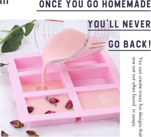 مجموعة صنع صابون زبدة الشيا التي تذوب وتصب بنفسك، تتضمن قاعدة صابون زبدة الشيا، وكوب قياس زجاجي، وصبغة سائلة in Kuwait