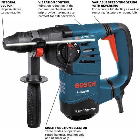 Bosch RH328VC-RT SDS-Plus Rotary Hammer, 1-1/8" - (Renewed) in Saudi Arabia