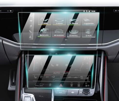 IPG ProActive for Audi 2018-23 A8L Navigation + Second TouchScreen (2 Pieces) 9H Hardness Screen Protector Smooth Glass Touch Ultra Responsive High Clarity Anti Scratch Smudge & Shock Proof Nano in Saudi Arabia