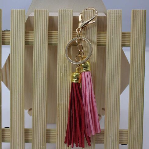 PAMIR TONG 100pcs Faux Suede Leather Bulk Sets Tassels for Decorations, Key Chain, Earring, Cellphone Straps,Jewelry Accessories,DIY Craft (Silver, Keychain) in Saudi Arabia