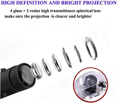 FANGWEI LED Car Door Lights Projector Courtesy LED Laser Welcome Radiation Lamp Car Door LED Logo Lights Ghost Shadow Light Logo Compatible with Accessories RX ES GX LS LX IS Series in Kuwait