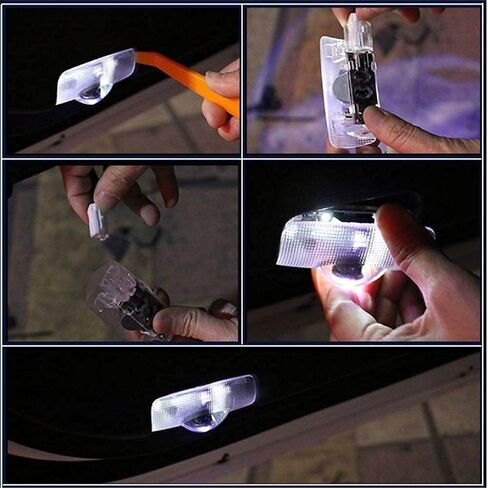 FANGWEI LED Car Door Lights Projector Courtesy LED Laser Welcome Radiation Lamp Car Door LED Logo Lights Ghost Shadow Light Logo Compatible with Accessories RX ES GX LS LX IS Series in Kuwait