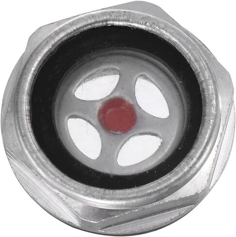 uxcell Air Compressor Oil Level Gauge Sight Glass M20x1.5mm Male Threaded Aluminum Glass Liquid Indicator Sight Window 5Pcs in Saudi Arabia