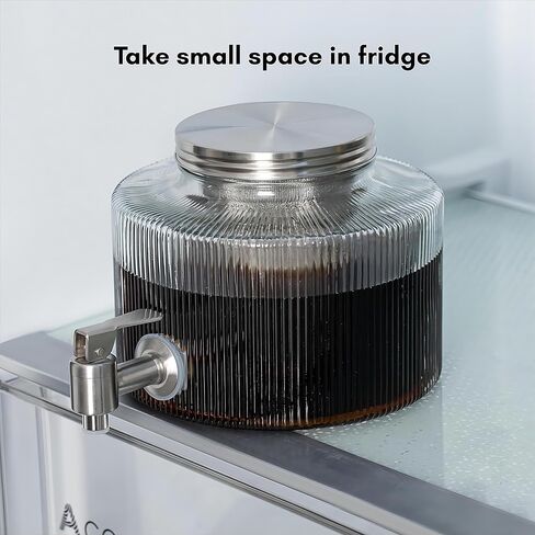 ماكينة صنع القهوة الباردة من جيلمو، صانعة جرة ميسون للمشروبات الباردة المثلجة سعة 84 أونصة مع فلتر شبكي، إبريق المشروب البارد للثلاجة in Kuwait