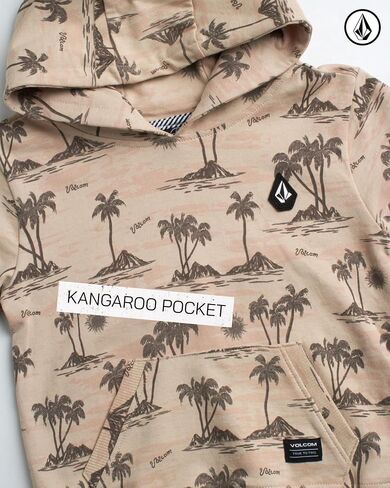 طقم بدلة رياضية للأولاد من Volcom - سويت شيرت بقلنسوة بأكمام قصيرة من French Terry وسروال قصير - طقم شورت للأولاد الصغار in Kuwait
