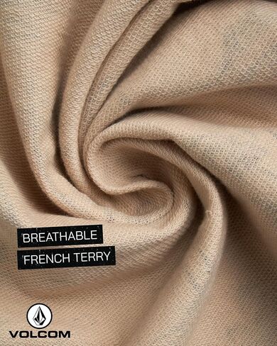 طقم بدلة رياضية للأولاد من Volcom - سويت شيرت بقلنسوة بأكمام قصيرة من French Terry وسروال قصير - طقم شورت للأولاد الصغار in Kuwait