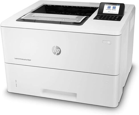 HP Laserjet Enterprise M507dn مع ضمان لمدة عام في يوم العمل التالي، في الموقع (1PV87A) مع درج تغذية إضافي سعة 550 ورقة (F2A72A)، متوافق مع Alexa in Kuwait