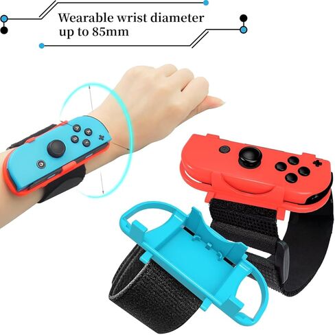 2 حزمة من أربطة المعصم لـ Switch Dance 2024 2023 2022 لـ Zumba Burn It Up لـ Nintendo Switch & Swith OLED Model for Joy-Cons، حزام مرن قابل للتعديل للبالغين والأطفال in Kuwait