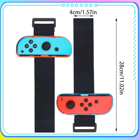 2 حزمة من أربطة المعصم لـ Switch Dance 2024 2023 2022 لـ Zumba Burn It Up لـ Nintendo Switch & Swith OLED Model for Joy-Cons، حزام مرن قابل للتعديل للبالغين والأطفال in Kuwait