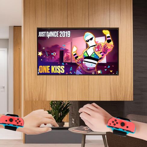 2 حزمة من أربطة المعصم لـ Switch Dance 2024 2023 2022 لـ Zumba Burn It Up لـ Nintendo Switch & Swith OLED Model for Joy-Cons، حزام مرن قابل للتعديل للبالغين والأطفال in Kuwait