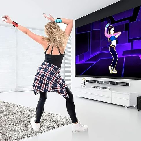 2 حزمة من أربطة المعصم لـ Switch Dance 2024 2023 2022 لـ Zumba Burn It Up لـ Nintendo Switch & Swith OLED Model for Joy-Cons، حزام مرن قابل للتعديل للبالغين والأطفال in Kuwait