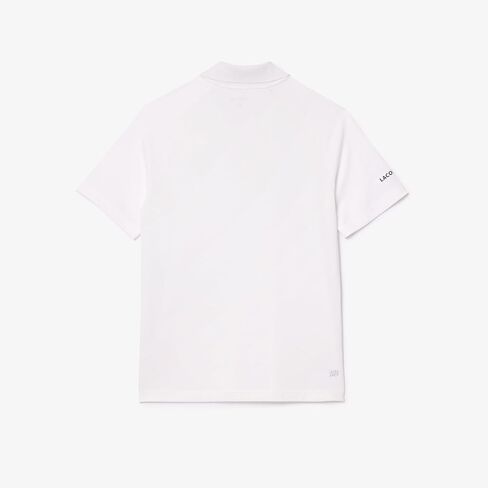 Lacoste Men's Short Sleeve Classic Fit Polo W/Large Wording on Front in Saudi Arabia