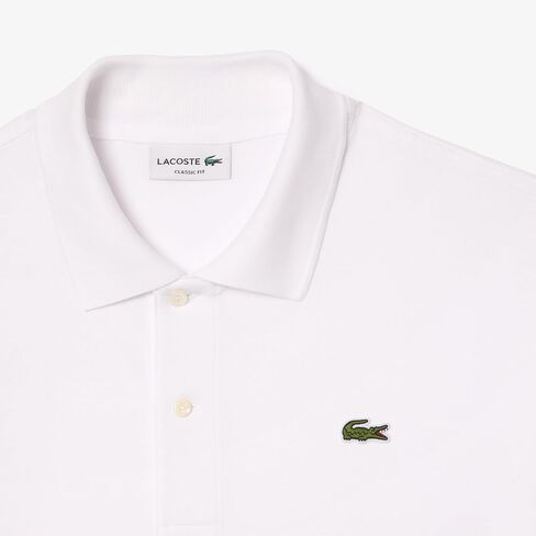 Lacoste Men's Short Sleeve Classic Fit Polo W/Large Wording on Front in Saudi Arabia