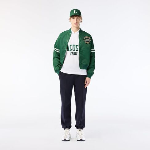 Lacoste Men's Short Sleeve Classic Fit Polo W/Large Wording on Front in Saudi Arabia