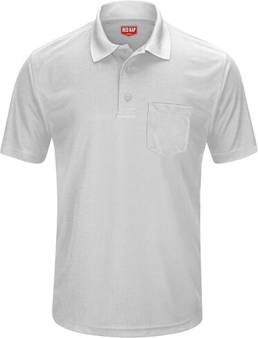 Red Kap Men's Short Sleeve Performance Knit Pocket Polo in Kuwait