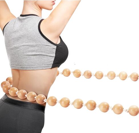 طوق هولا المرجح للياقة البدنية للنساء، طوق خشبي مطرز بالخرز لليوجا/البيلاتس، مصنوع يدويًا، 3.5 رطل in Kuwait