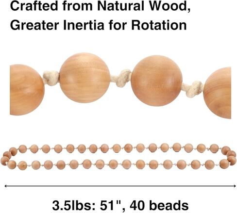 طوق هولا المرجح للياقة البدنية للنساء، طوق خشبي مطرز بالخرز لليوجا/البيلاتس، مصنوع يدويًا، 3.5 رطل in Kuwait