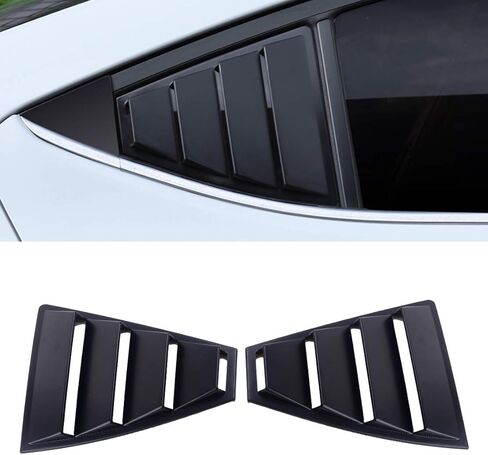 for Hyundai Elantra 2017-2019 Car Rear Window Louver Air Vent Scoop Shades Cover Trim 2PCS/Set Matte Black in Saudi Arabia