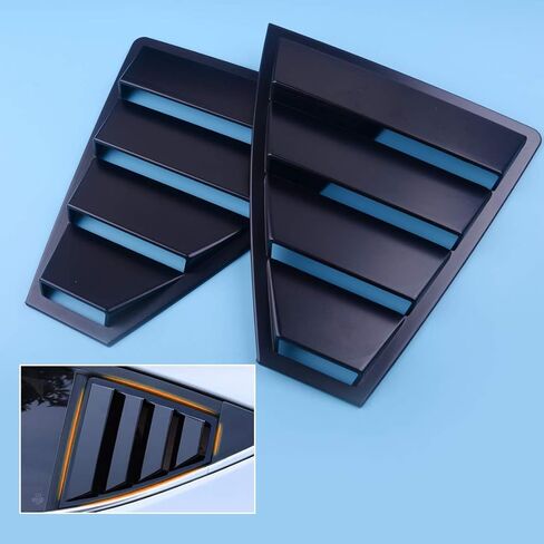 for Hyundai Elantra 2017-2019 Car Rear Window Louver Air Vent Scoop Shades Cover Trim 2PCS/Set Matte Black in Saudi Arabia