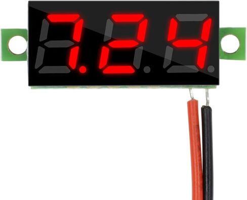 Diymore 10 قطعة مقياس الجهد الرقمي الصغير تيار مستمر 2.5 ~ 30 فولت 0.28 "2 سلك الفولتميتر الرقمي جهاز قياس الجهد الأحمر LED عرض لوحة جبل سيارة دراجة نارية بطارية مراقب Led in Kuwait