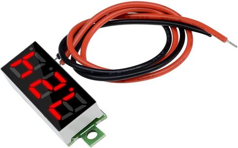 Diymore 10 قطعة مقياس الجهد الرقمي الصغير تيار مستمر 2.5 ~ 30 فولت 0.28 "2 سلك الفولتميتر الرقمي جهاز قياس الجهد الأحمر LED عرض لوحة جبل سيارة دراجة نارية بطارية مراقب Led in Kuwait