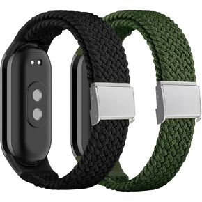 Harikiri Braided Bands Compatible with Xiaomi Mi Band 9/Xiaomi Mi Band 8,Sport Elastic Nylon Replacement Soft Strap for Xiaomi Mi Band 9/Xiaomi Mi Band 8,Women and Men in Kuwait