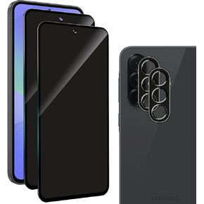 2+2 Pack Privacy Screen Protector for Samsung Galaxy S24 FE 5G with 2 Camera Lens Protector, Anti-Spy Tempered Glass Film, Full Coverage, Anti-Scratch, Bubble Free, Easy Installation in Kuwait