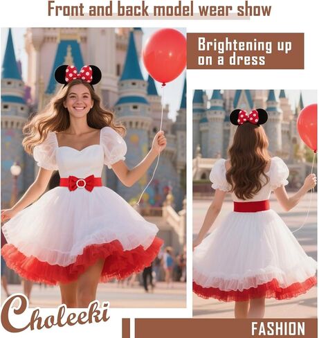 Women's Circle Rhinestone Elastic Bow Belt Wide Stretch Belts Ladies Waist Accessories for Dress in Saudi Arabia