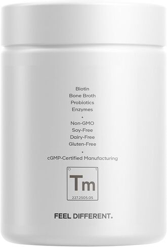 Codeage Teen Multivitamin+ مكمل بلاتيني - فيتامينات A، C، D3، E، K2، B6، B12، معادن، بروبيوتيك، سيتيكولين، كولاجين، مرق العظام، حمض الفوليك، بيوتين، لوتين، زياكسانثين - غير معدل وراثيًا - 60 كبسولة in Kuwait