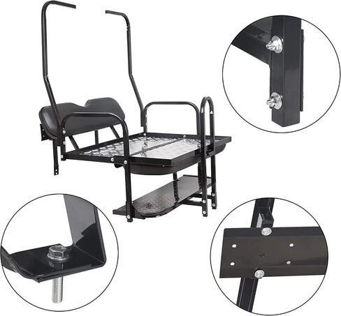 Flip Folding Rear Back Flip Seat Kit Compatible with 1982-2000.5 Club Car DS Golf Cart W/Free Grab Bar & Roof Support in Saudi Arabia