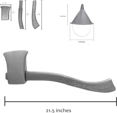 Nicky Bigs Novelties Silver Tin Funnel Hat And Lifesize Axe Costume Set Matte Silver Plastic Adult Cosplay Props in Saudi Arabia