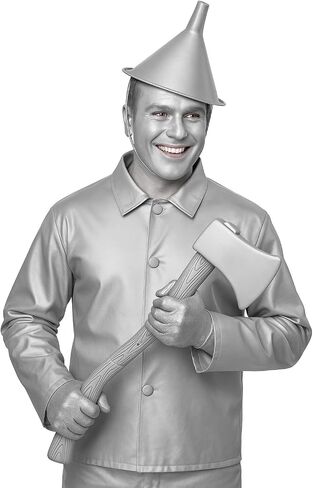 Nicky Bigs Novelties Silver Tin Funnel Hat And Lifesize Axe Costume Set Matte Silver Plastic Adult Cosplay Props in Saudi Arabia