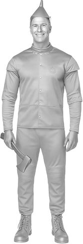 Nicky Bigs Novelties Silver Tin Funnel Hat And Lifesize Axe Costume Set Matte Silver Plastic Adult Cosplay Props in Saudi Arabia
